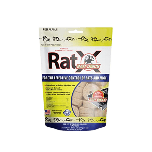 RatX Bait Discs 1 lb. Bag - Contains 45 Discs - for Indoor or Outdoor Use
