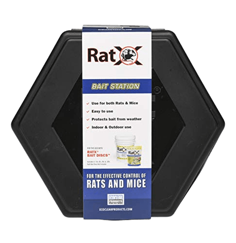 RatX Rodent Bait Station for Mice & Rats – Indoor & Outdoor Use | Small Plastic Bait Box | Compact Size | Weatherproof